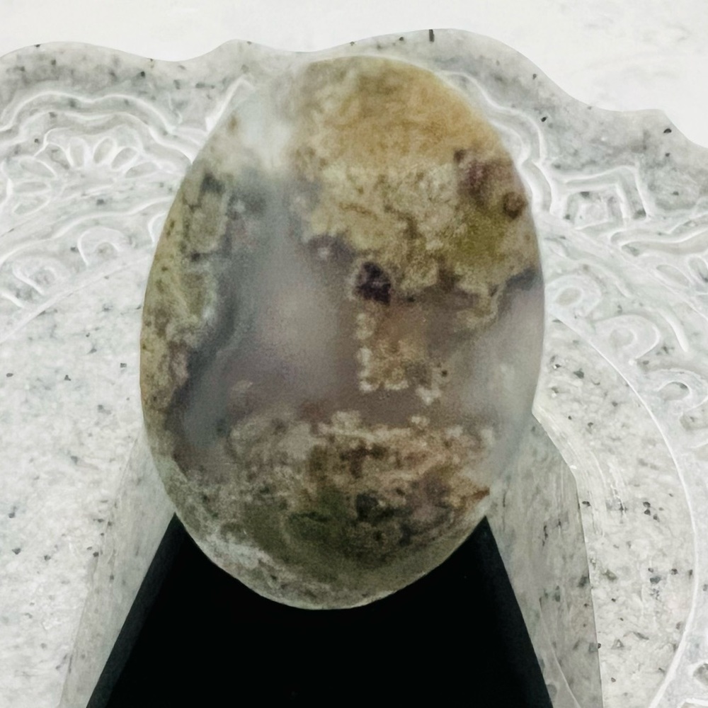 Scenic Moss Agate Adjustable Ring, Handmade by Wandering Bunny LLC